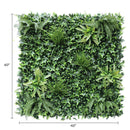 Designer Plants USA Luxury Green Tropics Artificial Living Wall 40x40 Commercial Grade