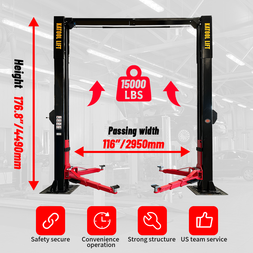 Katool 15000lbs Symmetric Two Post Lift KT-M150D