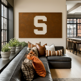 The Super S - Metal Wall Art - Landscape Umber