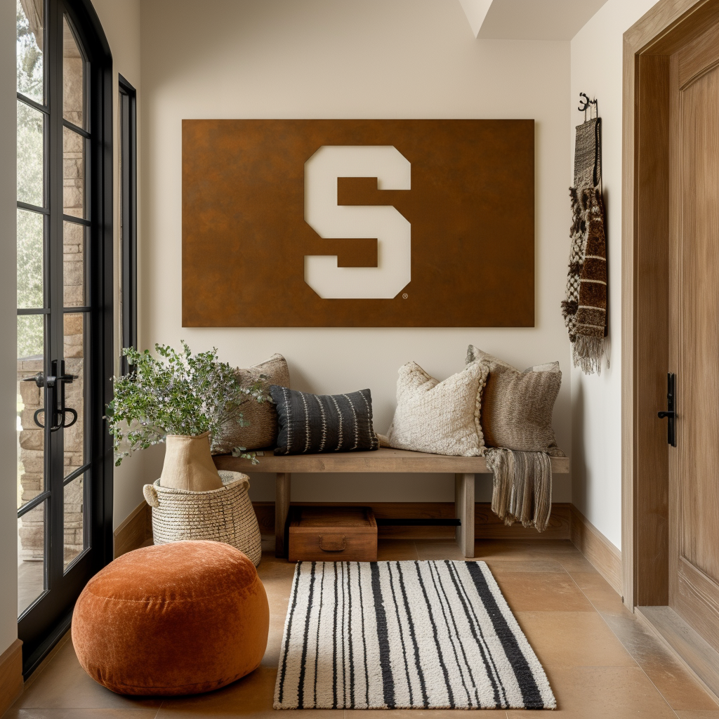 The Super S - Metal Wall Art - Landscape Umber