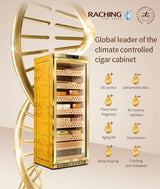 Raching MON800A Precision Climate Controlled Humidor with Ammonia Removal | 600 Cigars
