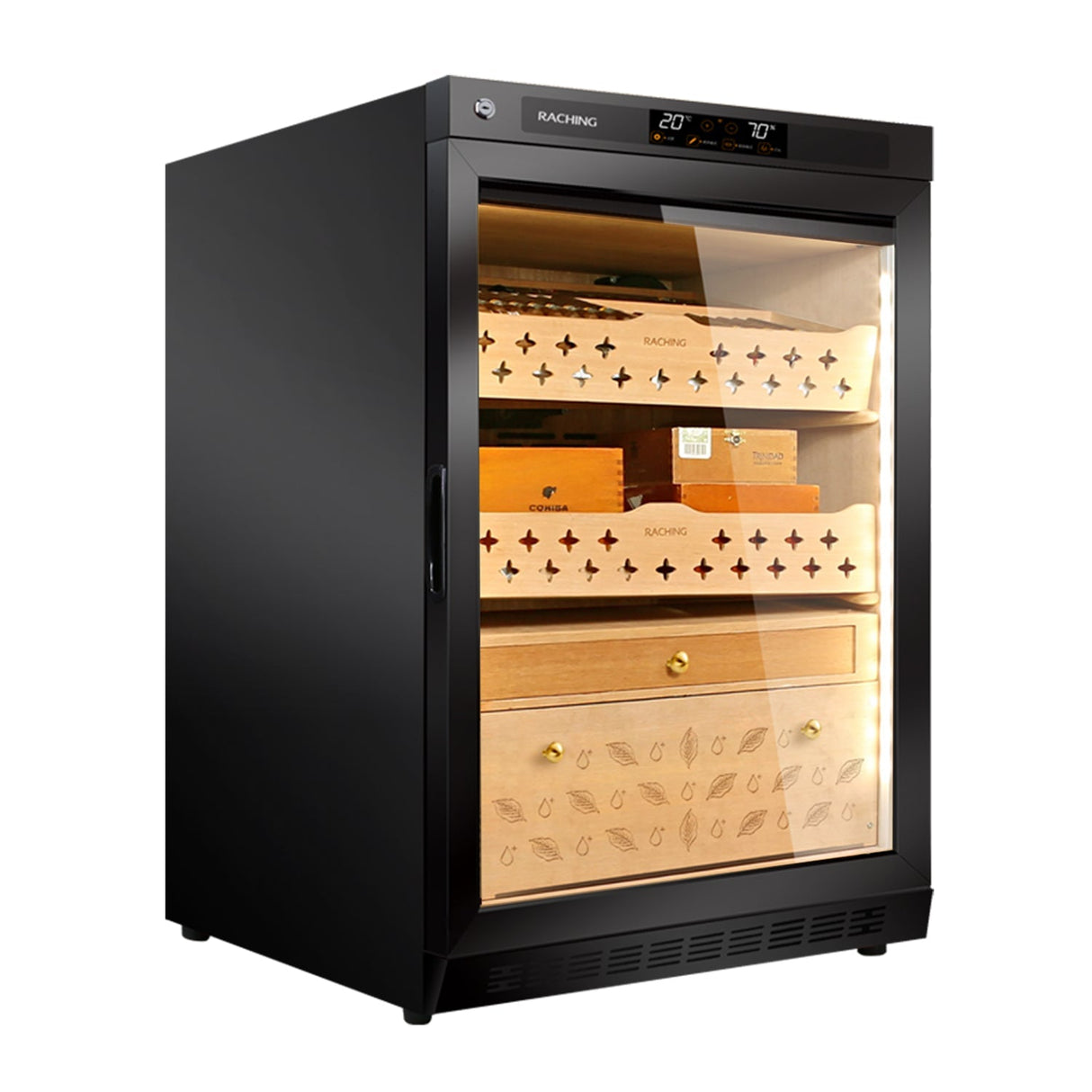 Raching MON800A Precision Climate Controlled Humidor with Ammonia Removal | 600 Cigars