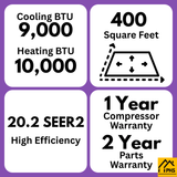 MRCOOL DIY 5th Gen EasyPro 9,000 BTU Single Zone Mini Split Complete System 115V with 16 ft. DIY Quick Connect Line Set and DIYPRO Cable