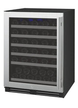Allavino FlexCount Series 56 Bottle Single Zone Built-In Wine Cooler Refrigerator with Stainless Steel Door Left Hinge VSWR56-1SL20