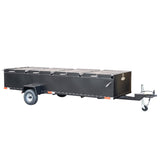 Meadow Creek BBQ144 4-Pit Chicken Cooker Trailer with Rotating Grates