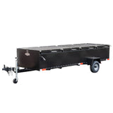 Meadow Creek BBQ144 4-Pit Chicken Cooker Trailer with Rotating Grates