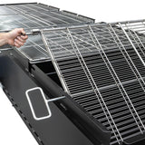 Meadow Creek BBQ144 4-Pit Chicken Cooker Trailer with Rotating Grates