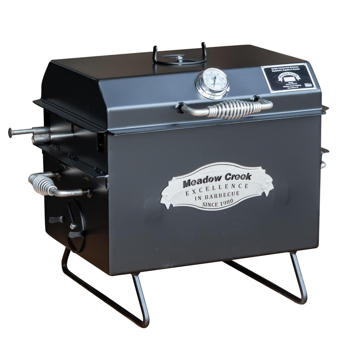 Meadow Creek BBQ18 Charcoal Grill Chicken Cooker with Rotating Grates