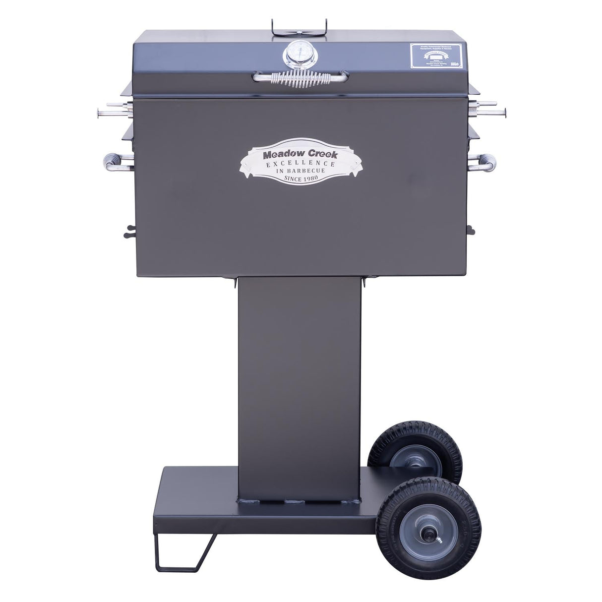 Meadow Creek BBQ26S Charcoal Grill Chicken Cooker with Rotating Grates and Free Standing Legs