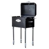 Meadow Creek BBQ26S Charcoal Grill Chicken Cooker with Rotating Grates and Free Standing Legs