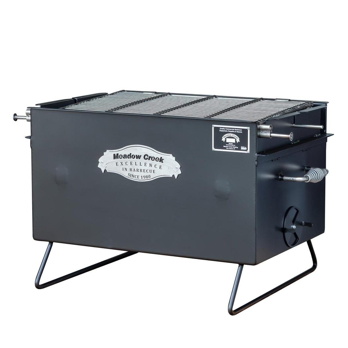 Meadow Creek BBQ26 Charcoal Grill Chicken Cooker with Rotating Grates