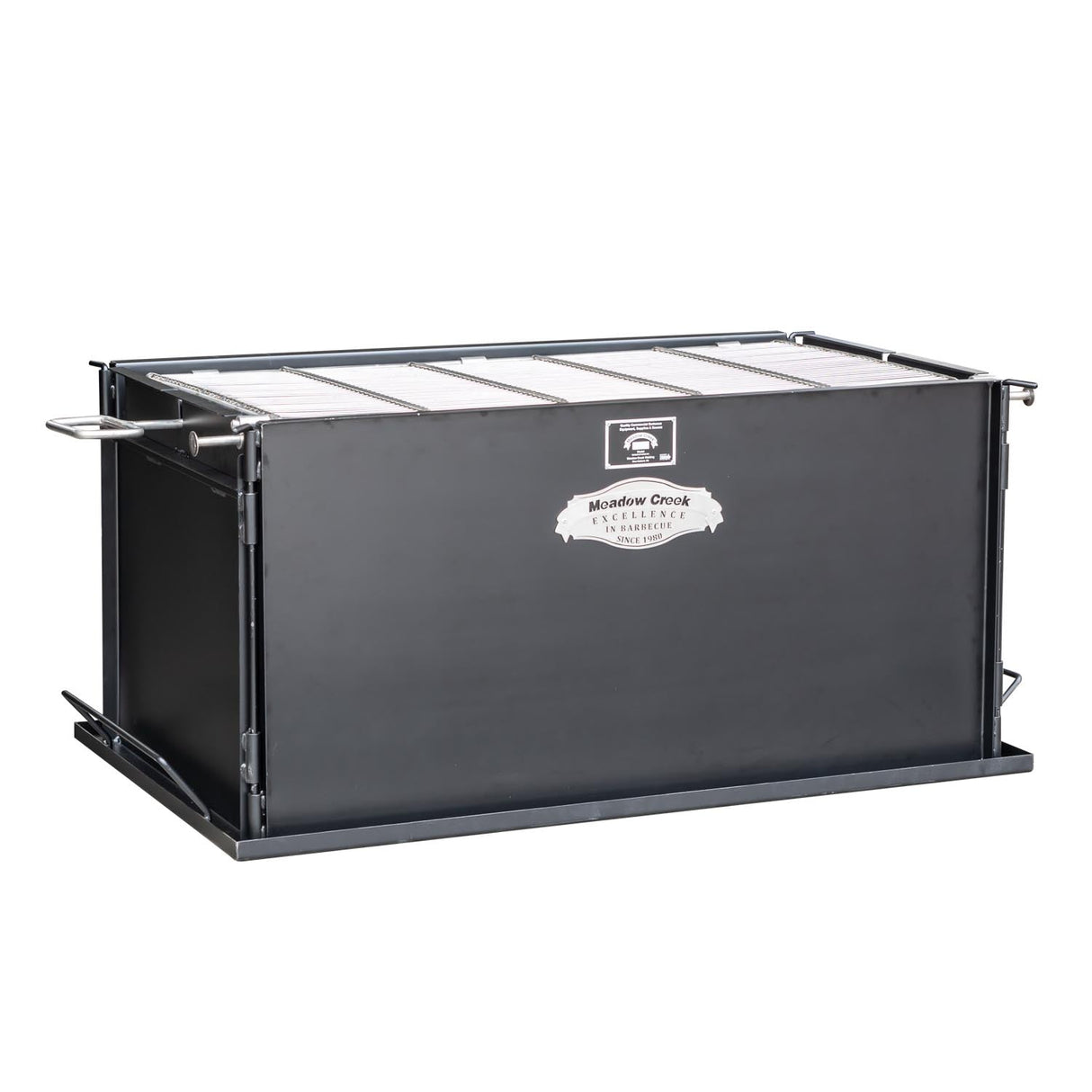 Meadow Creek BBQ42C Collapsible Charcoal Grill Chicken Cooker with Rotating Grates