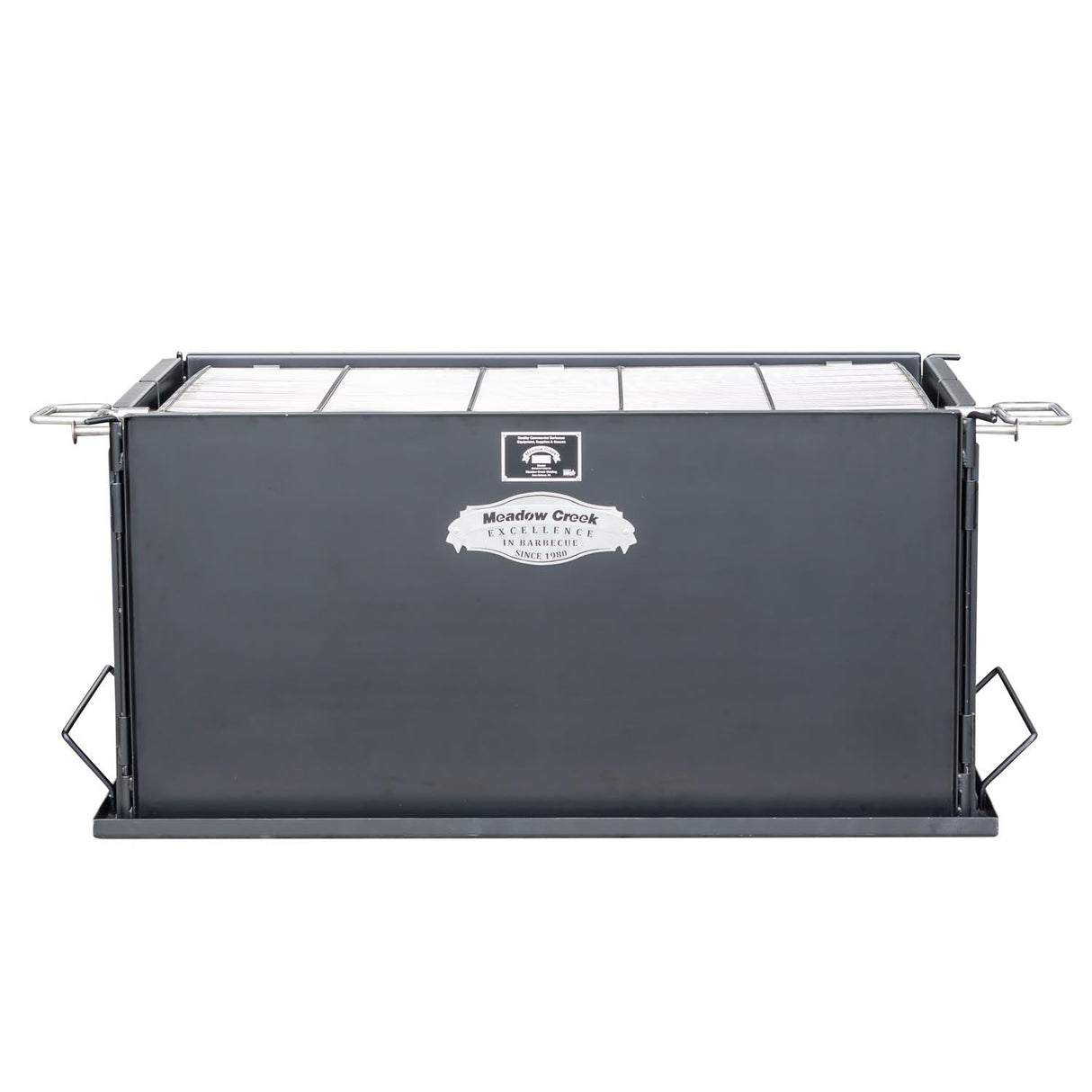 Meadow Creek BBQ42C Collapsible Charcoal Grill Chicken Cooker with Rotating Grates