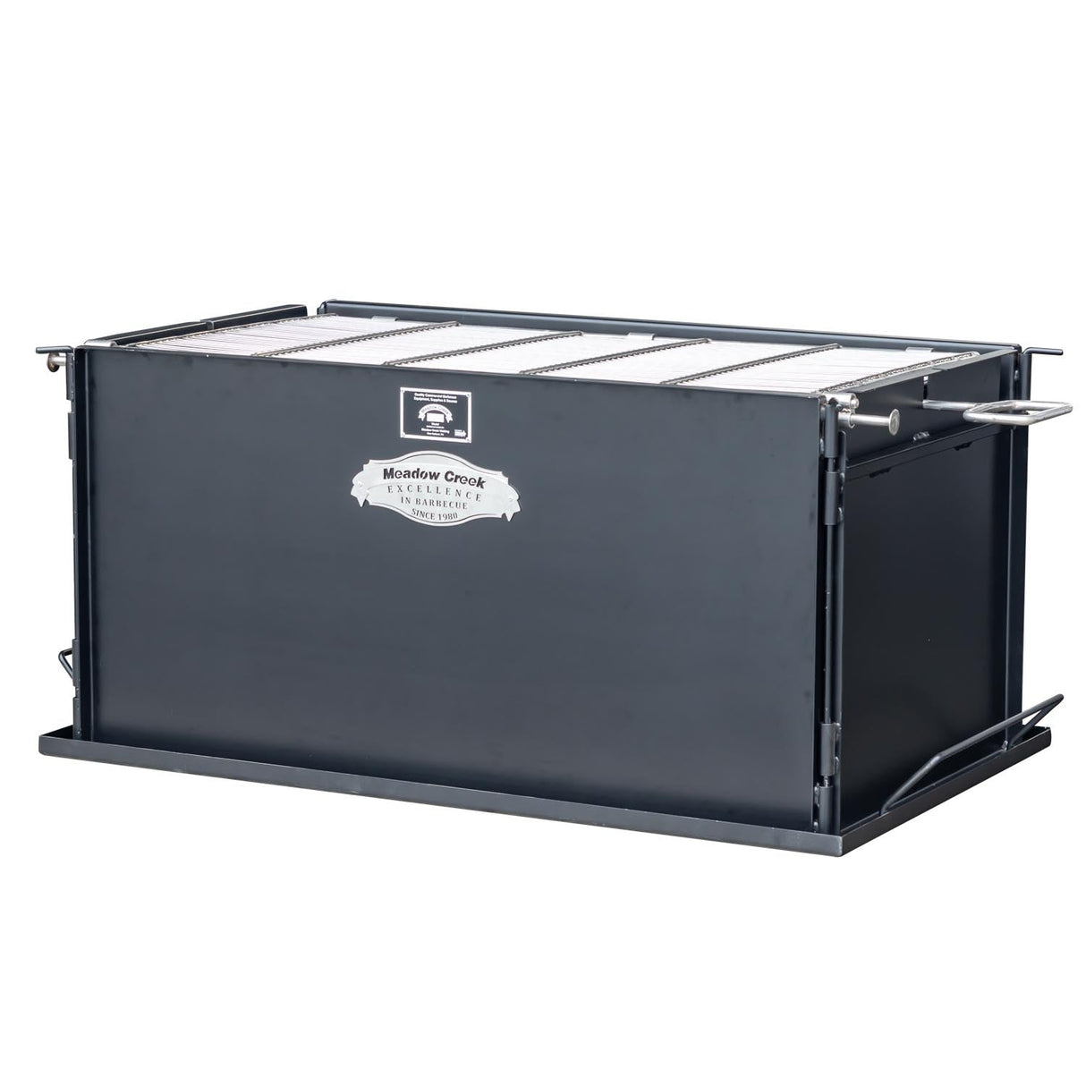 Meadow Creek BBQ42C Collapsible Charcoal Grill Chicken Cooker with Rotating Grates
