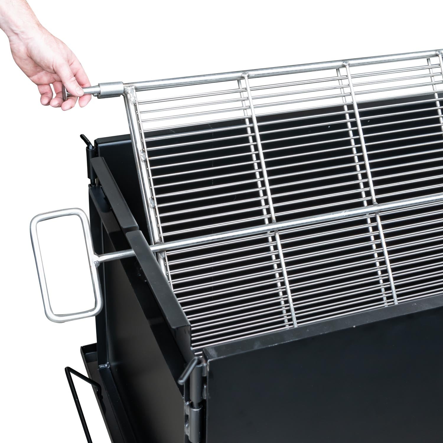 Meadow Creek BBQ42C Collapsible Charcoal Grill Chicken Cooker with Rotating Grates