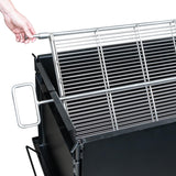 Meadow Creek BBQ42C Collapsible Charcoal Grill Chicken Cooker with Rotating Grates
