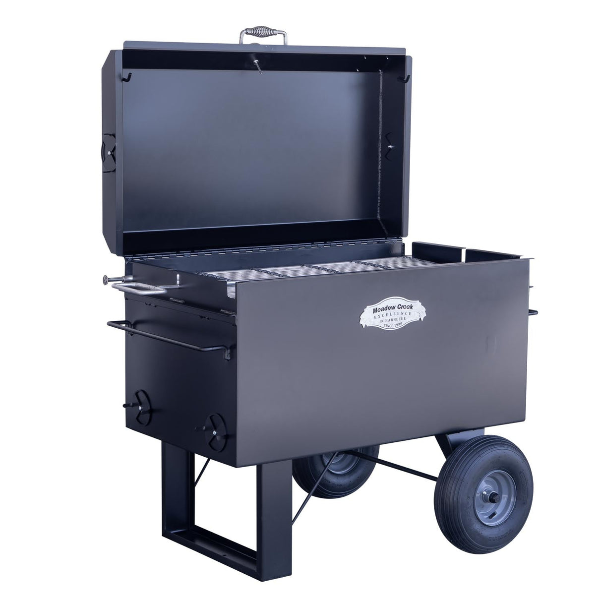 Meadow Creek BBQ42 Charcoal Grill Chicken Cooker with Rotating Grates