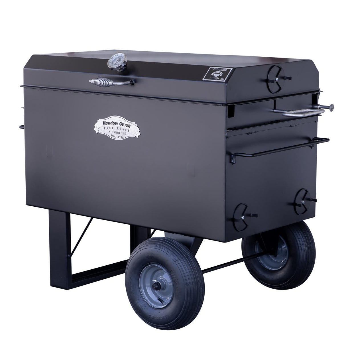 Meadow Creek BBQ42 Charcoal Grill Chicken Cooker with Rotating Grates