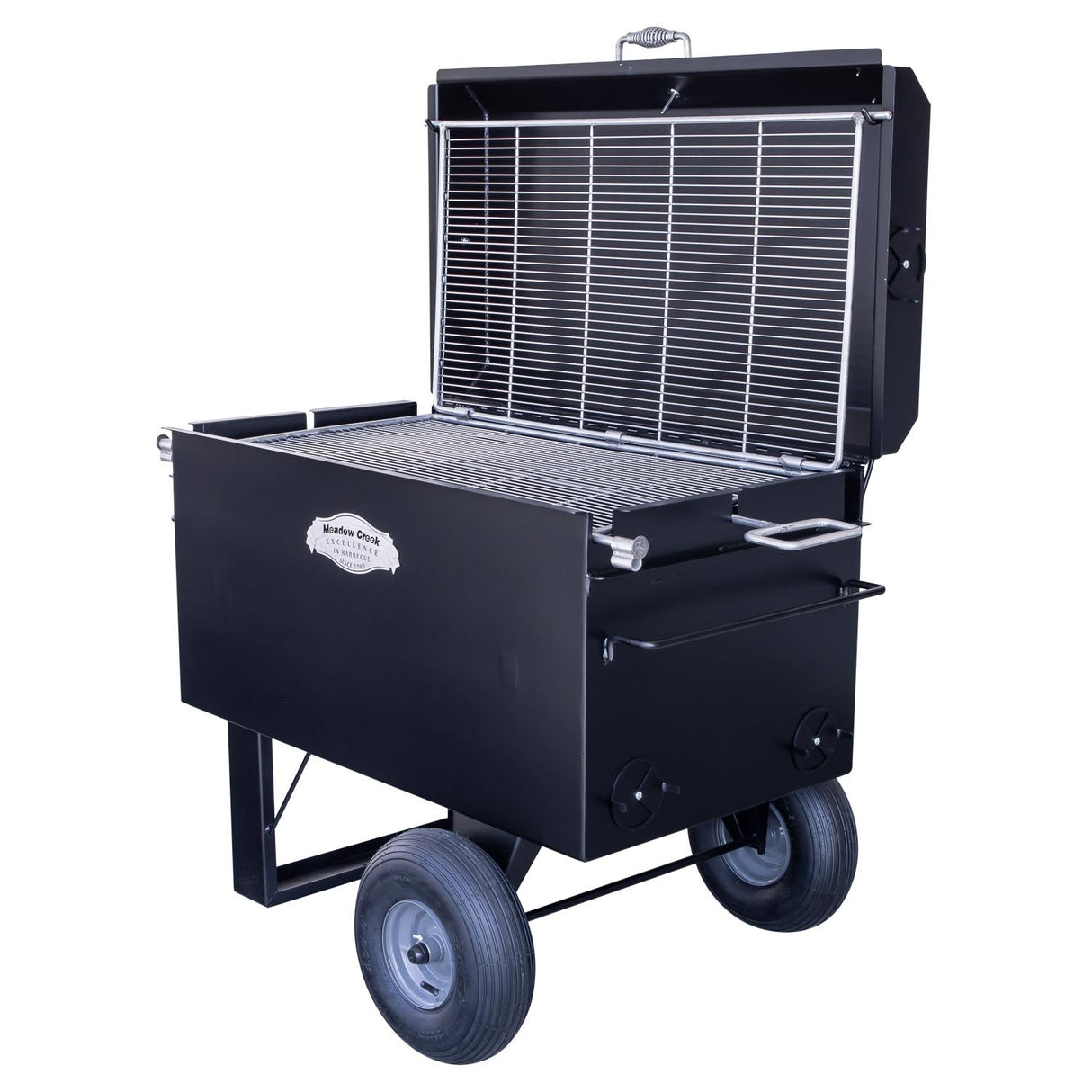 Meadow Creek BBQ42 Charcoal Grill Chicken Cooker with Rotating Grates