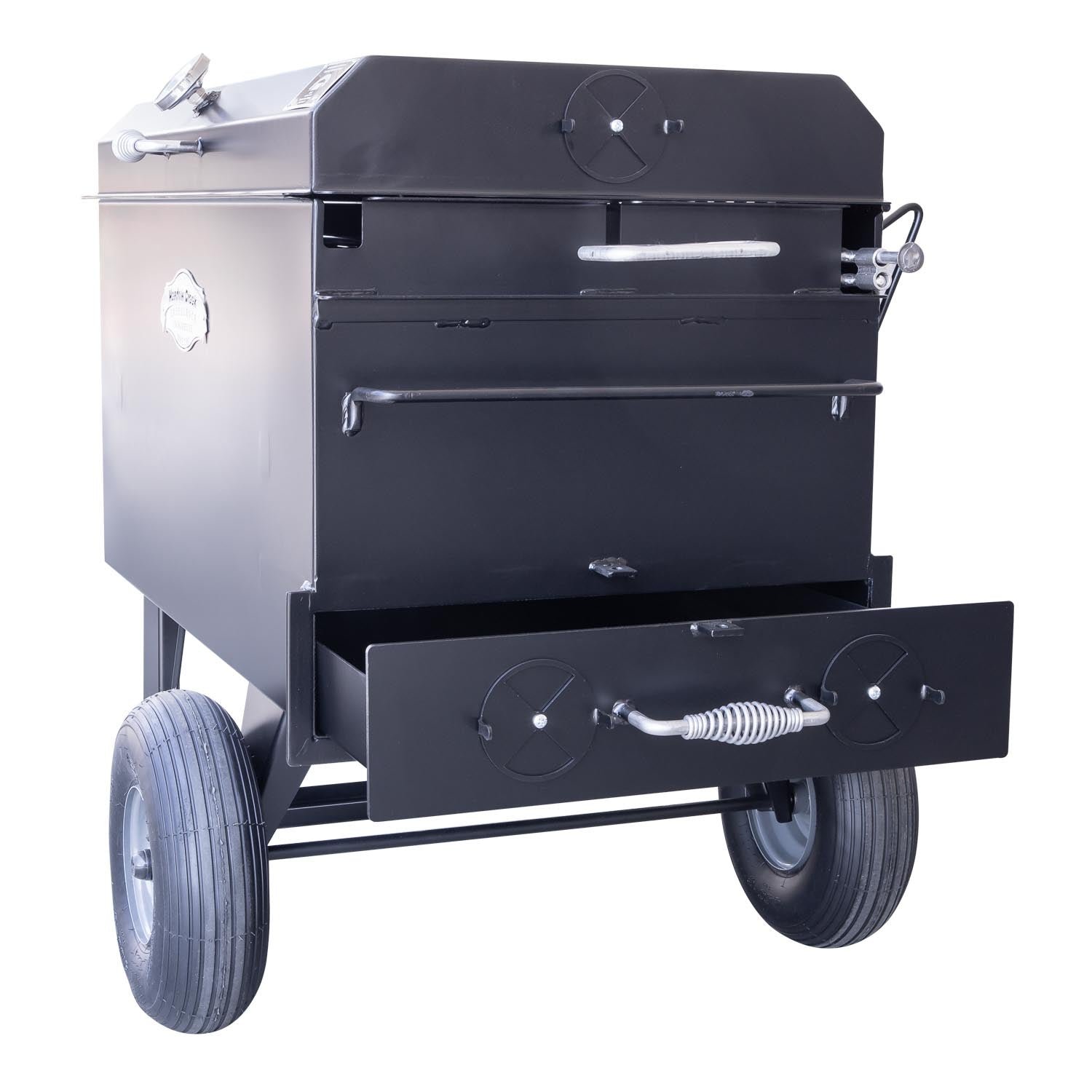 Meadow Creek BBQ42 Charcoal Grill Chicken Cooker with Rotating Grates