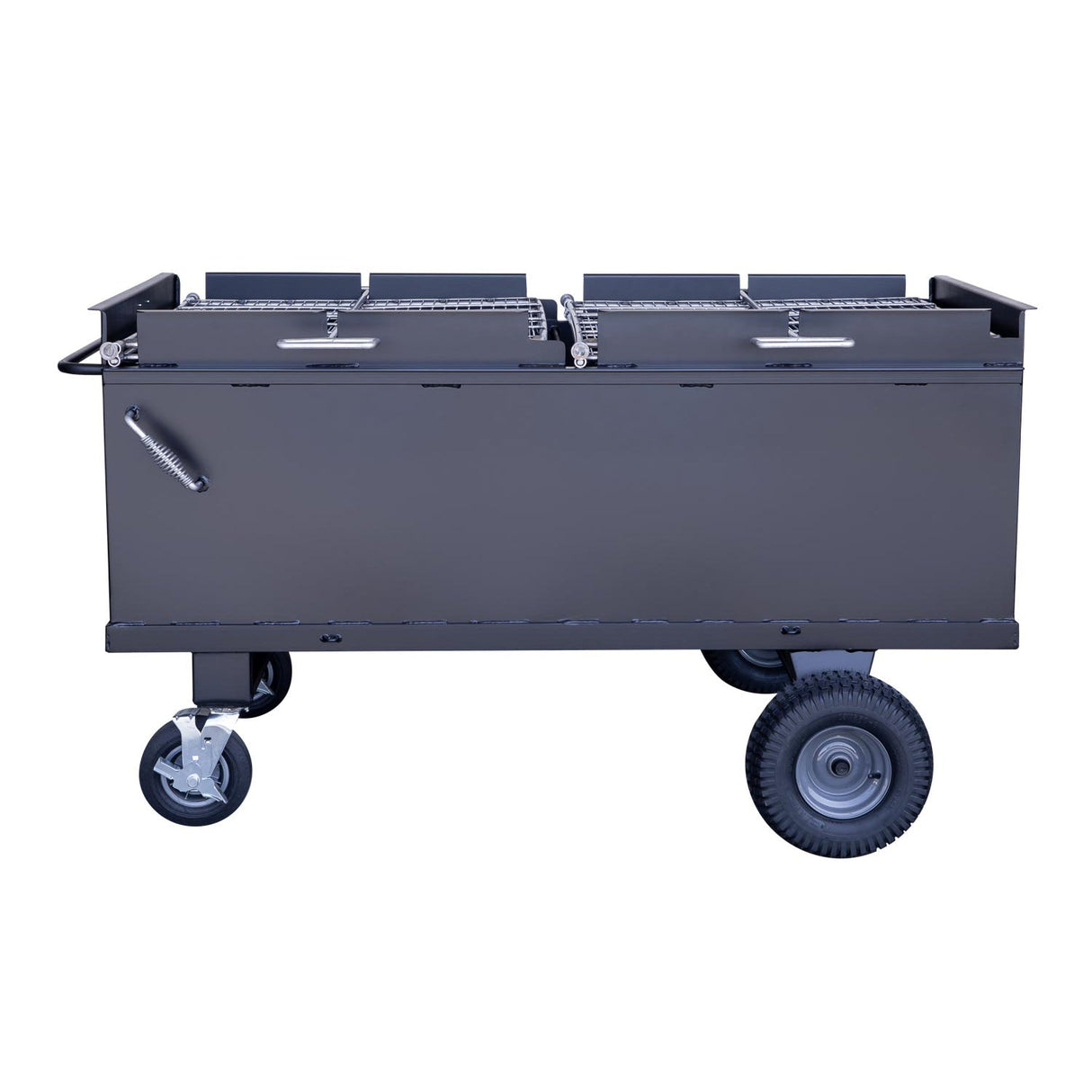 Meadow Creek BBQ64P 2-Pit Charcoal Grill Chicken Cooker with Rotating Grates