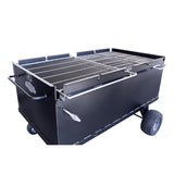 Meadow Creek BBQ64P 2-Pit Charcoal Grill Chicken Cooker with Rotating Grates