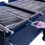 Meadow Creek BBQ64P 2-Pit Charcoal Grill Chicken Cooker with Rotating Grates