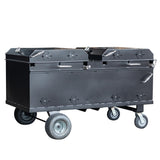 Meadow Creek BBQ64P 2-Pit Charcoal Grill Chicken Cooker with Rotating Grates
