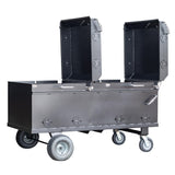 Meadow Creek BBQ64P 2-Pit Charcoal Grill Chicken Cooker with Rotating Grates