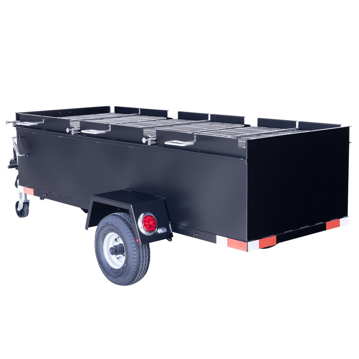 Meadow Creek BBQ96 3-Pit Chicken Cooker Trailer with Rotating Grates