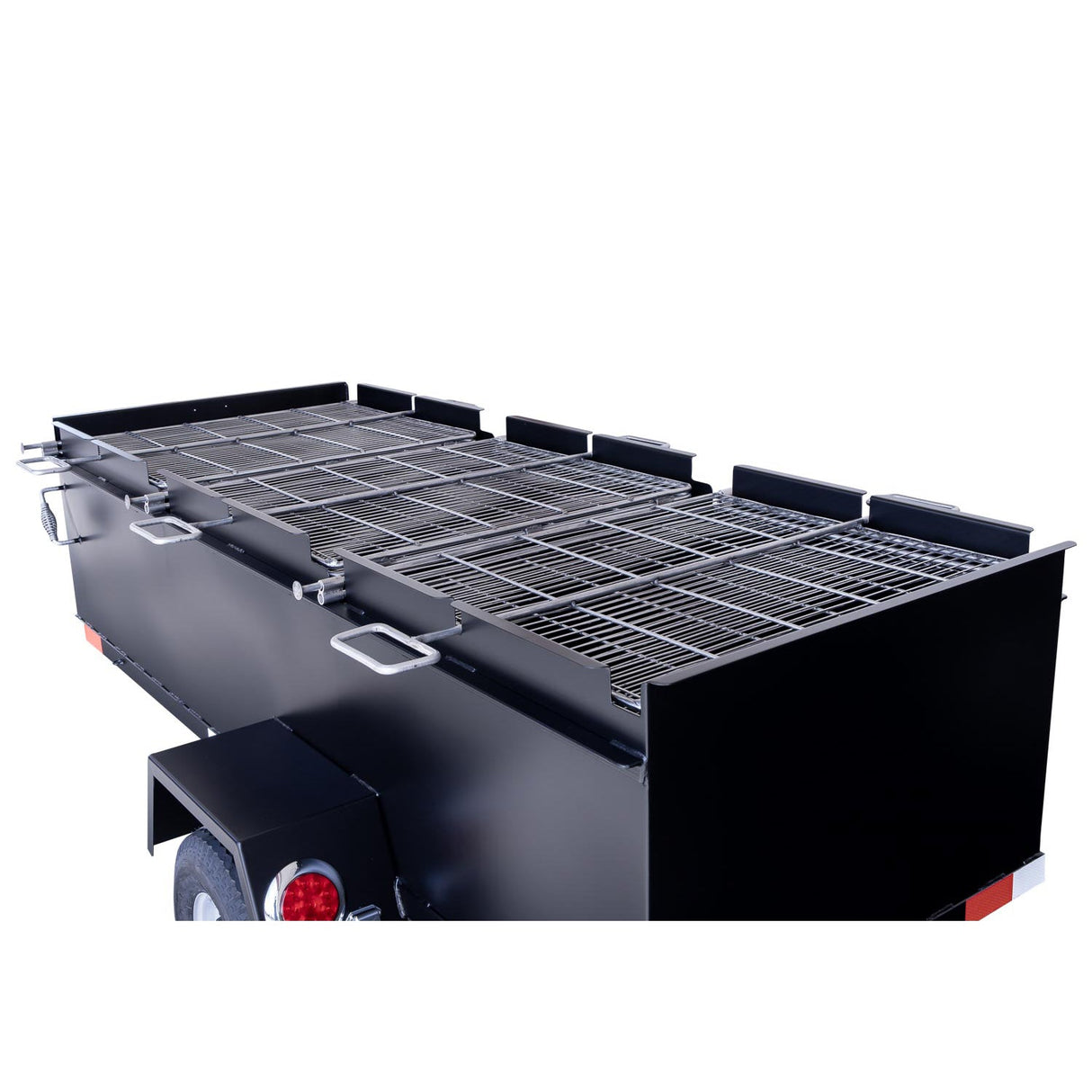 Meadow Creek BBQ96 3-Pit Chicken Cooker Trailer with Rotating Grates
