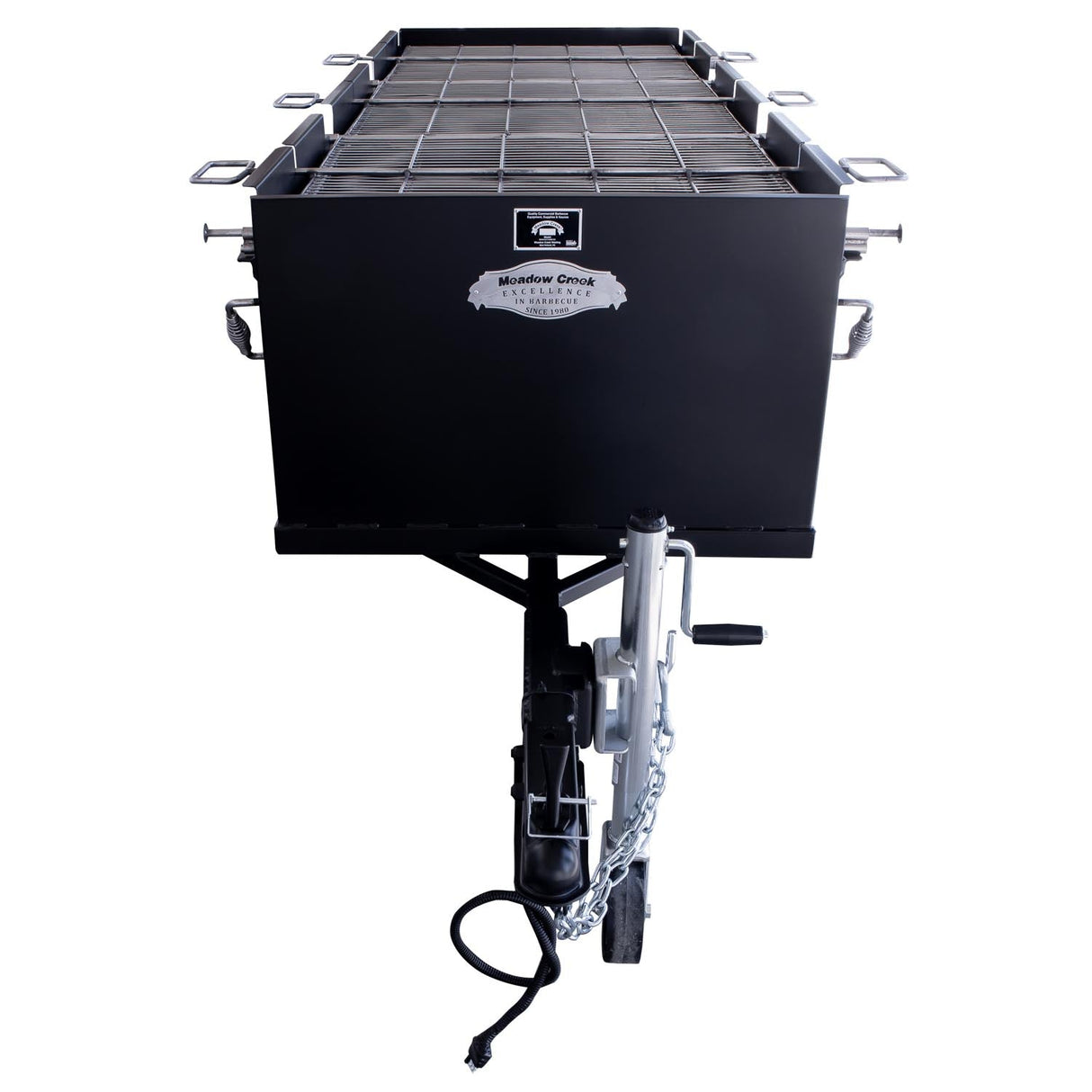 Meadow Creek BBQ96 3-Pit Chicken Cooker Trailer with Rotating Grates