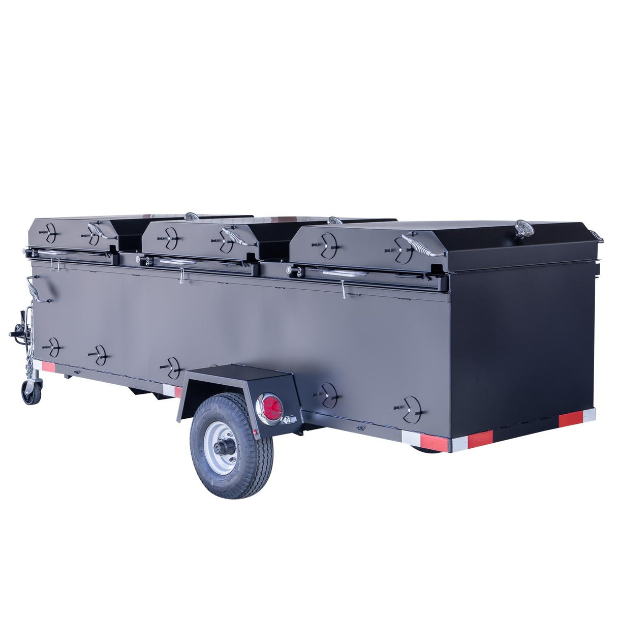 Meadow Creek BBQ96 3-Pit Chicken Cooker Trailer with Rotating Grates