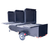 Meadow Creek BBQ96 3-Pit Chicken Cooker Trailer with Rotating Grates