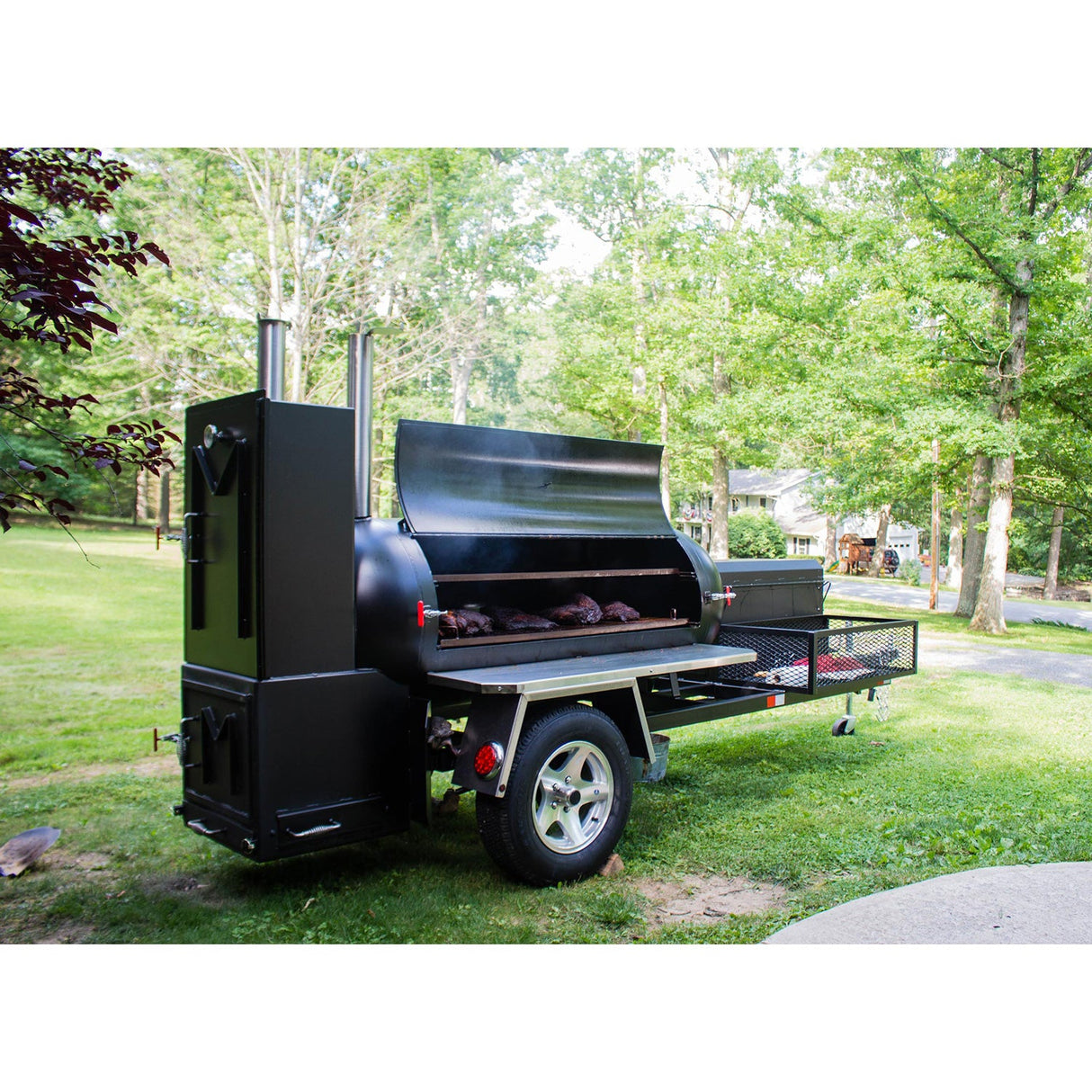 Meadow Creek TS250 Offset Tank Smoker and Trailer