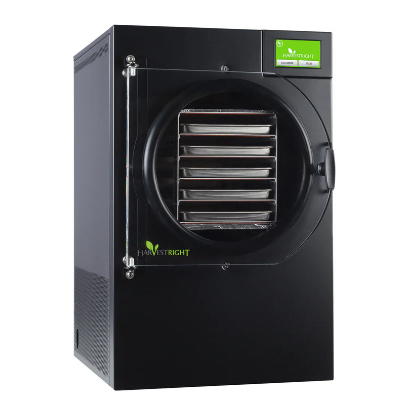 Harvest Right Medium Home Pro Freeze Dryer with Oil Free Vacuum Pump, 5 Trays and Mylar Starter Kit in Black