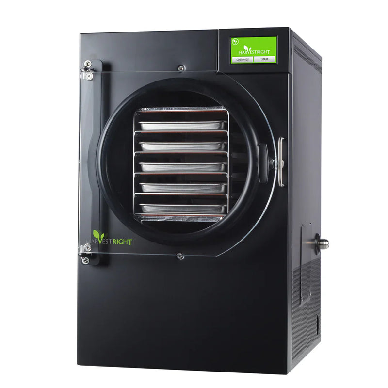 Harvest Right Medium Home Pro Freeze Dryer with Oil Free Vacuum Pump, 5 Trays and Mylar Starter Kit in Black