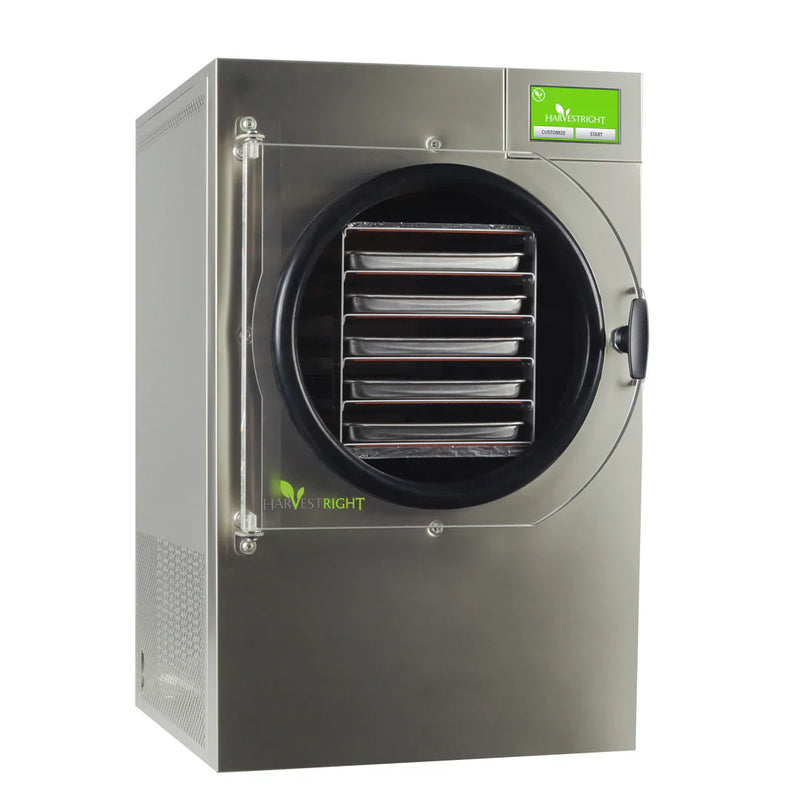 Harvest Right Medium Home Pro Freeze Dryer with Oil Free Vacuum Pump, 5 Trays and Mylar Starter Kit in Stainless Steel