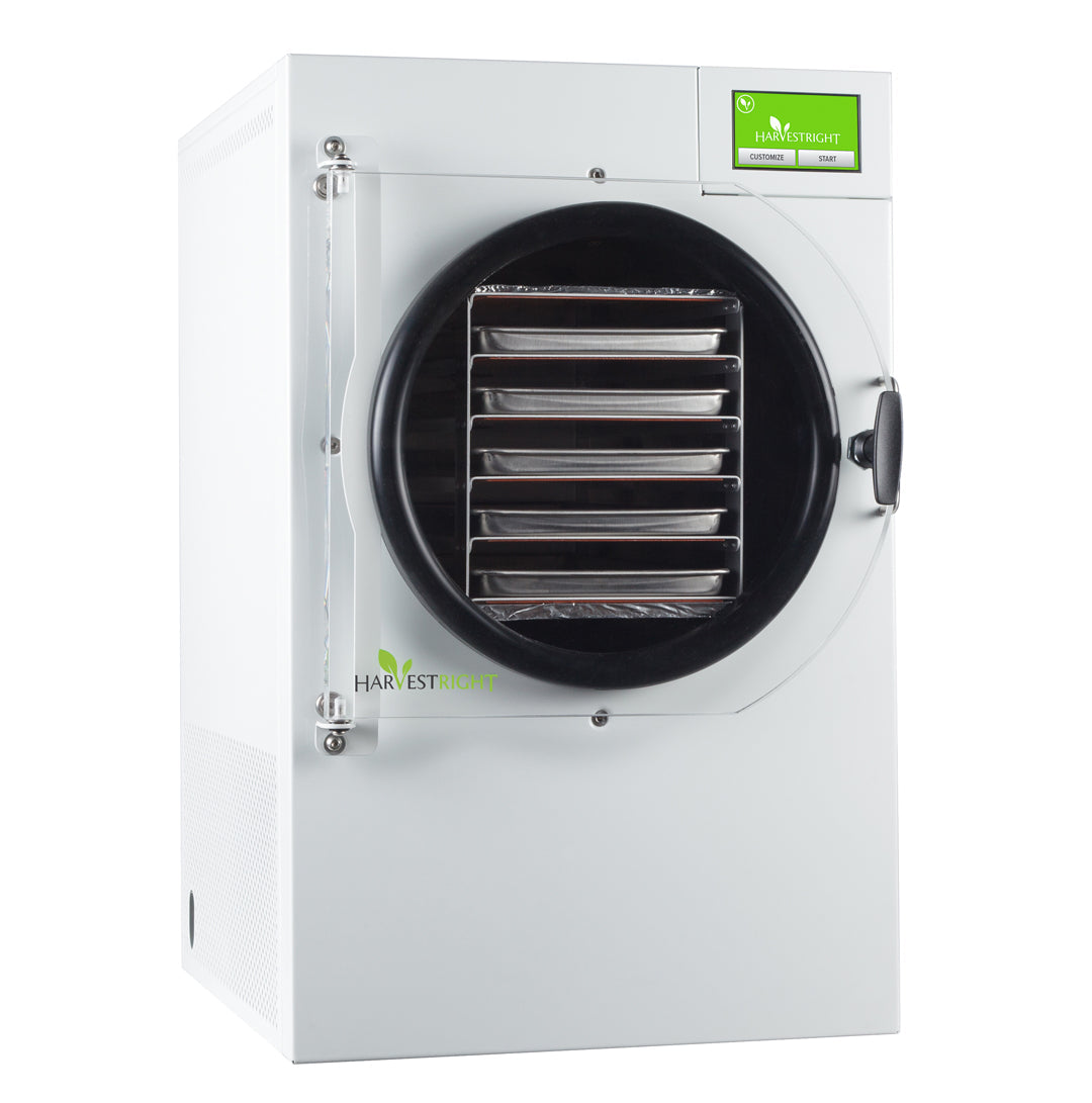 Harvest Right Medium Home Pro Freeze Dryer with Premier Vacuum Pump, 5 Trays and Mylar Starter Kit in White