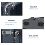 Chery Industrial 10'x20' Metal Garage Shed with Double Front Doors, Side Entry Door