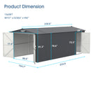 Chery Industrial 13'x20' Metal Garage Shed with Double Front Doors, Side Entry Door