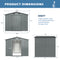 Chery Industrial 8'x6' Metal Storage Shed