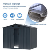 Chery Industrial 8'x6' Metal Storage Shed