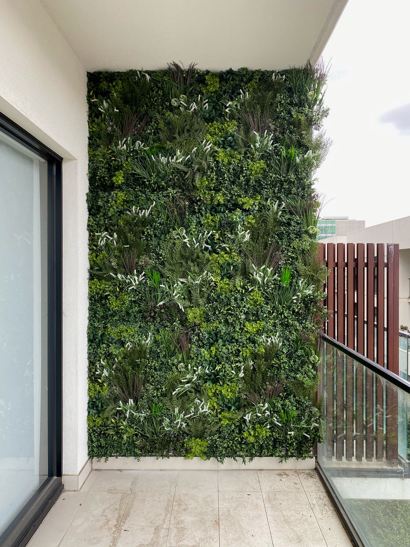 Designer Plants USA Garden of Eden 40"x40" Metal-Backed UV Fire-Resistant Green Wall