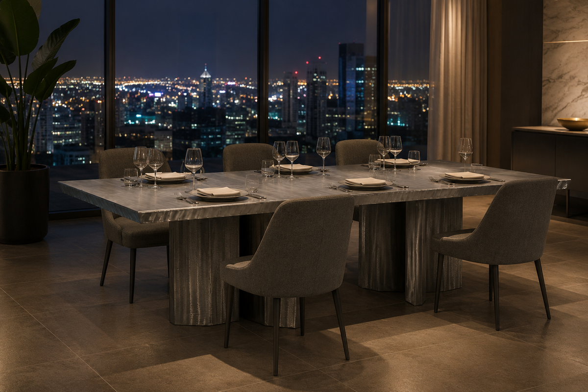 Metall Milan Stainless Steel Dining Table