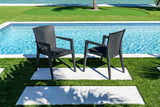 Rainbow Outdoor Montana Set of 2 Stackable Armchair-Anthracite