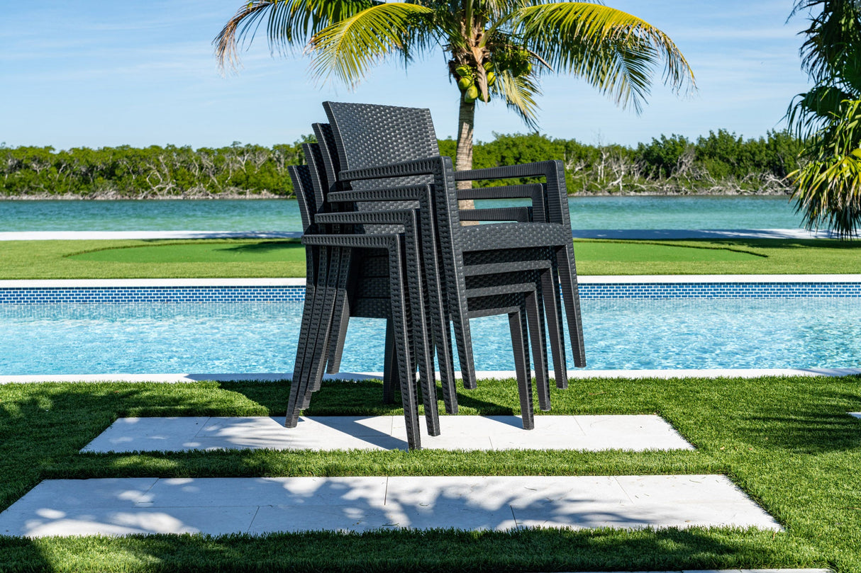 Rainbow Outdoor Montana Set of 2 Stackable Armchair-Anthracite
