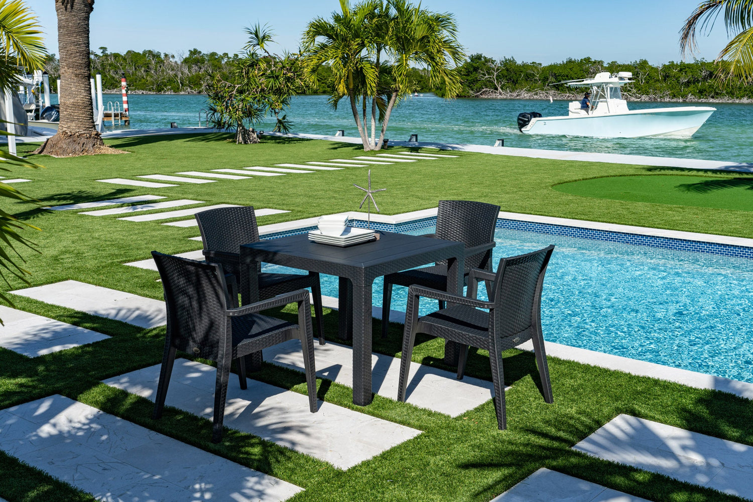 Rainbow Outdoor Montana 5-Piece Dining Set-Anthracite