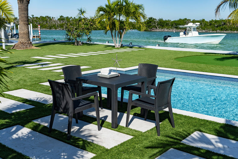 Rainbow Outdoor Montana 5-Piece Dining Set-Anthracite
