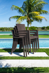 Rainbow Outdoor Montana Set of 2 Stackable Armchair-Brown